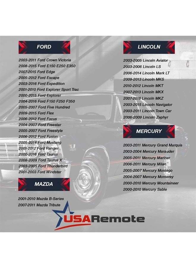 Keyless Entry Remote - 4-btn Set of 2