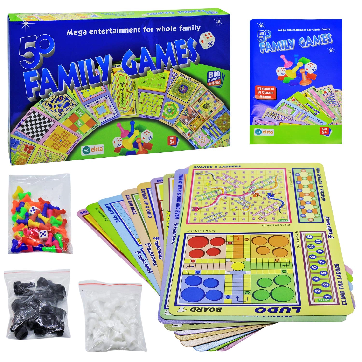Ekta Mega Family Games Set - 50 Classic Games