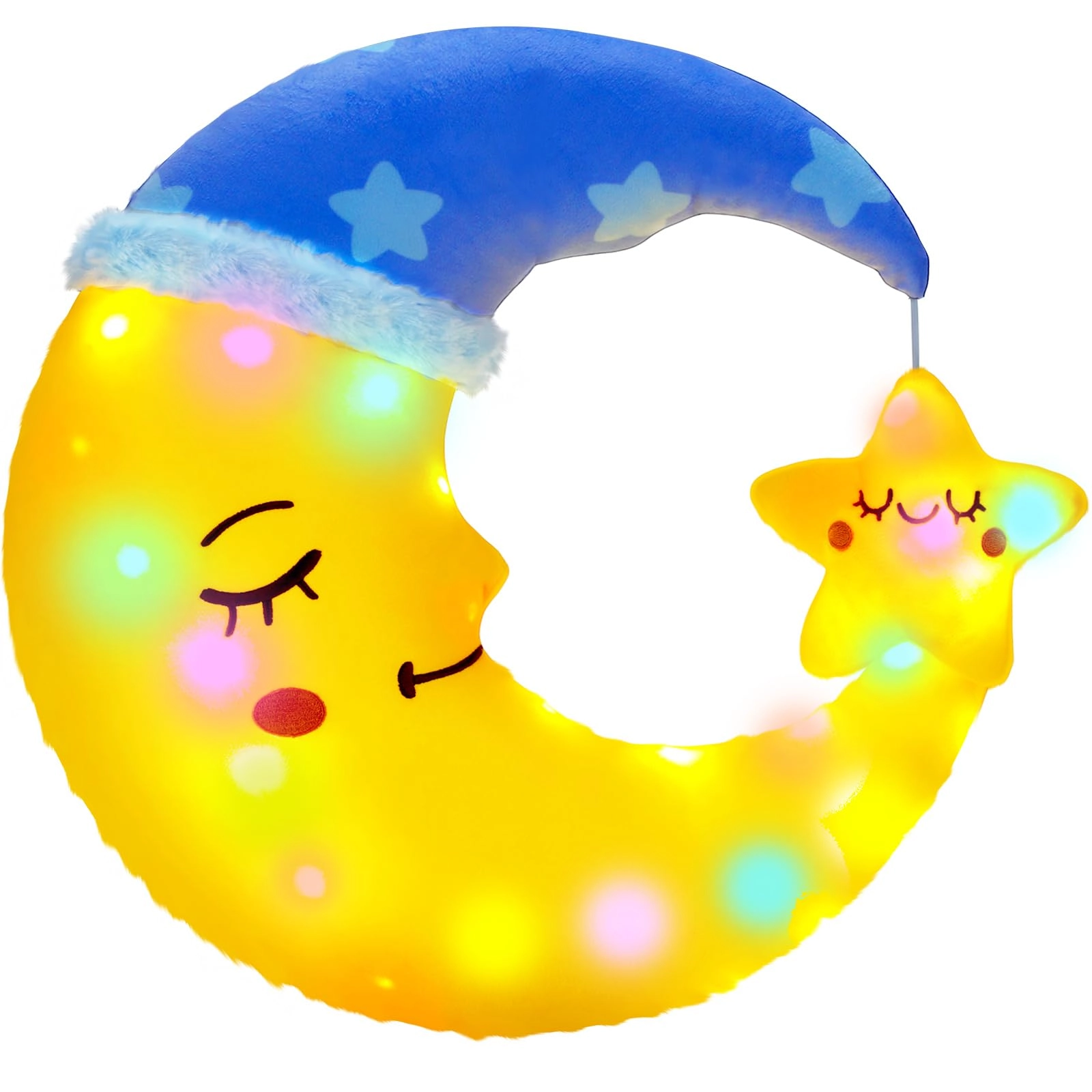 HyDren Moon and Star Plush - 15.75 x 14.57 inches LED Light Up