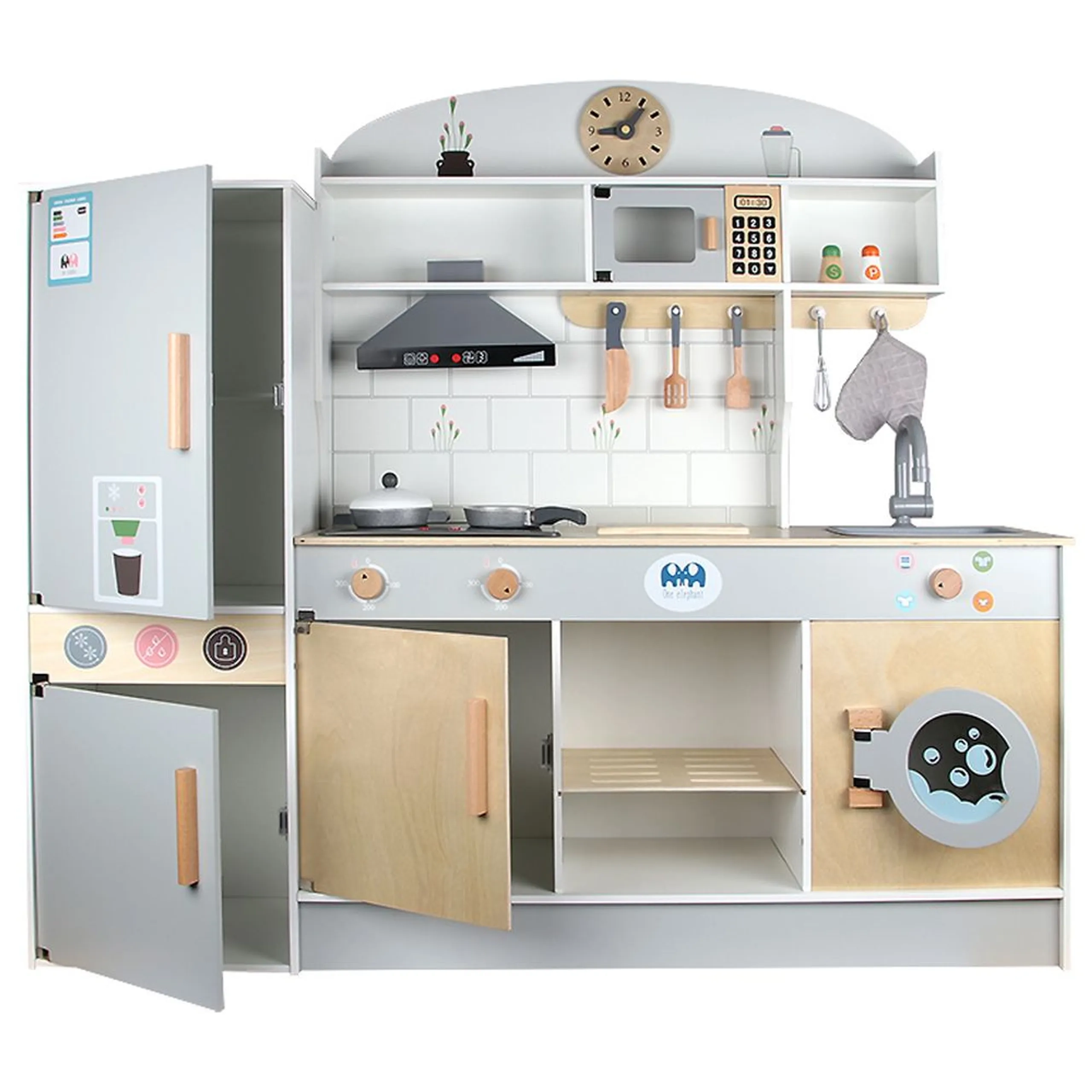 Kids Wooden Kitchen Toy Play Set (5551007-MSN21001)