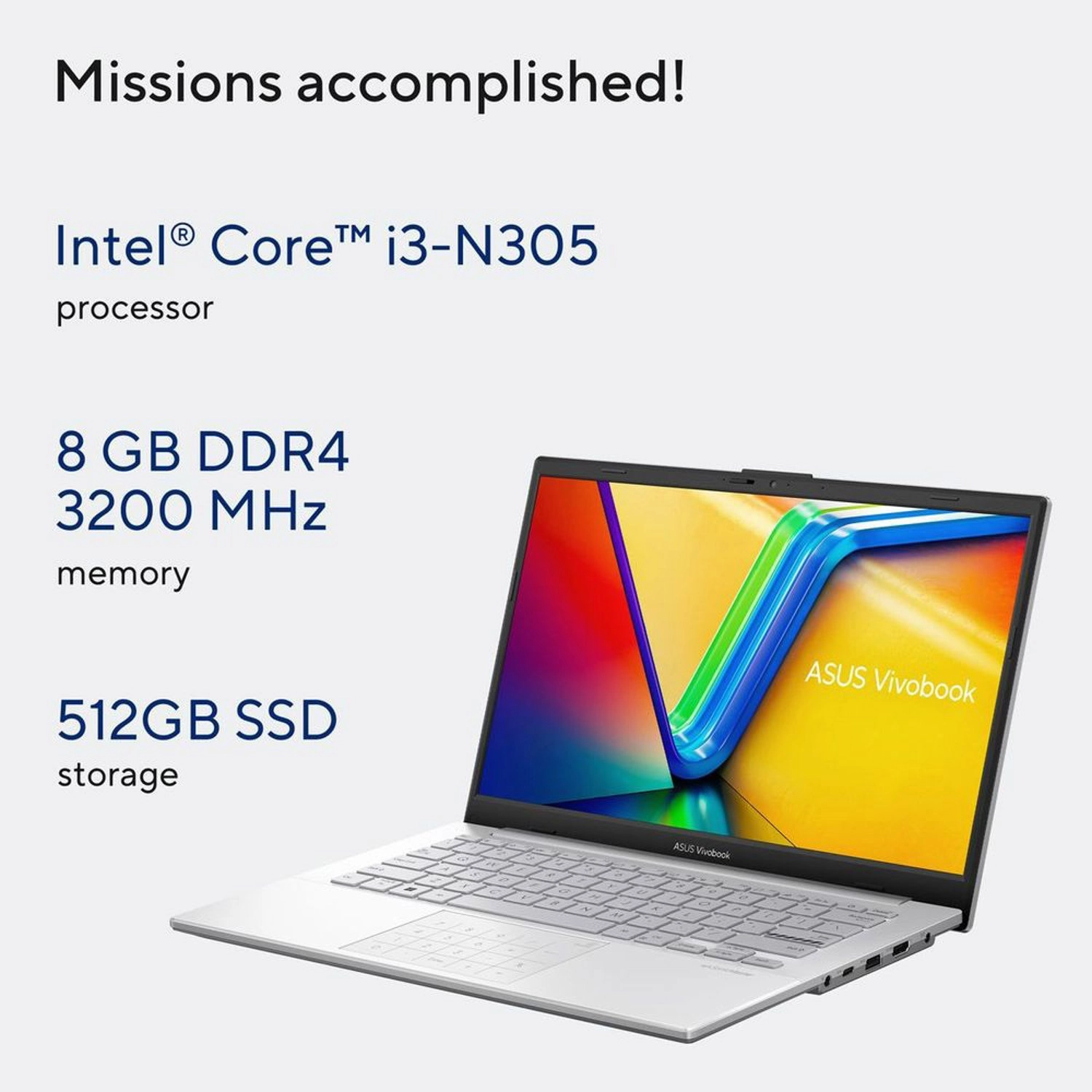 Vivobook Go 14 E1404GA-NK004W - 14'' Core i3-N305 8GB DDR4 512GB SSD