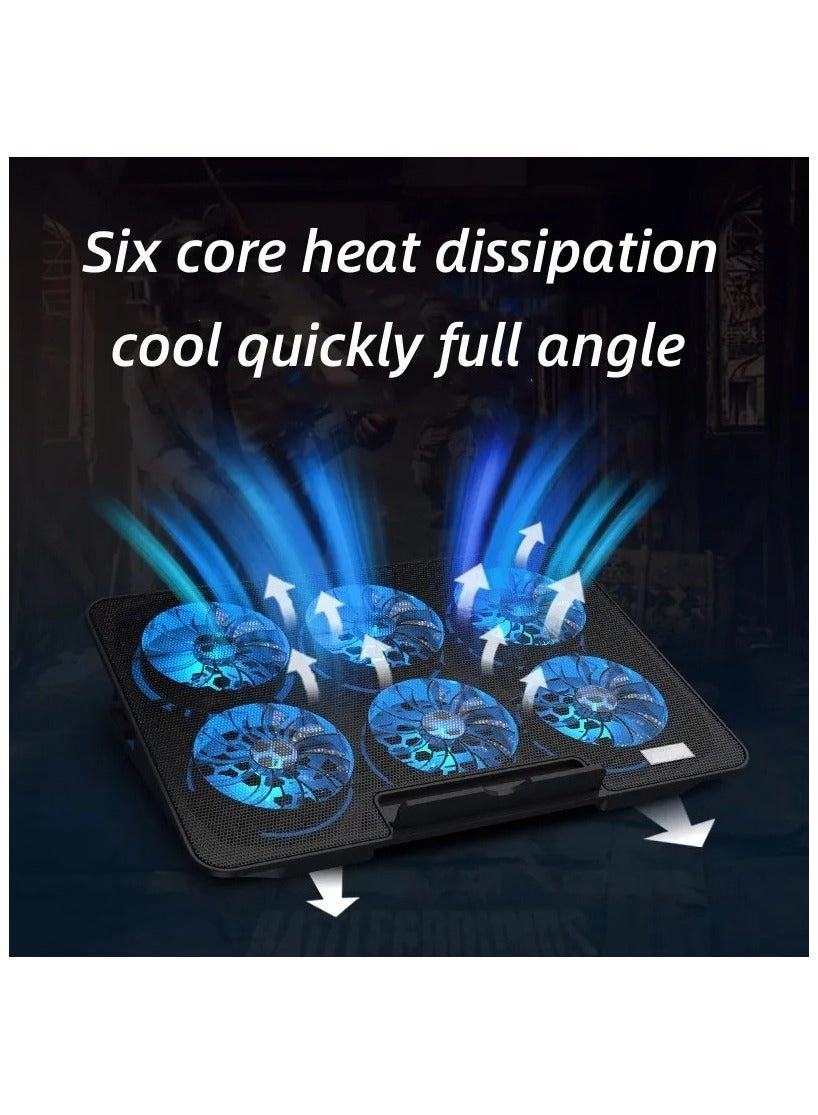 ICE COOREL Gaming Laptop Cooling Pad - 6 Fans 15-17.3 Inch