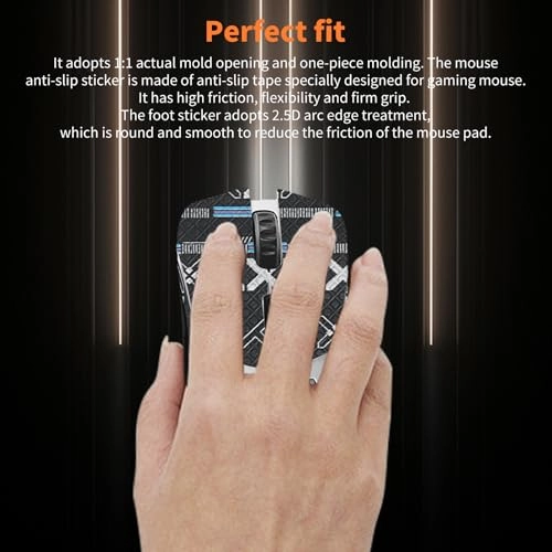 Mouse Grip Tape - Full Coverage Self-Adhesive Black