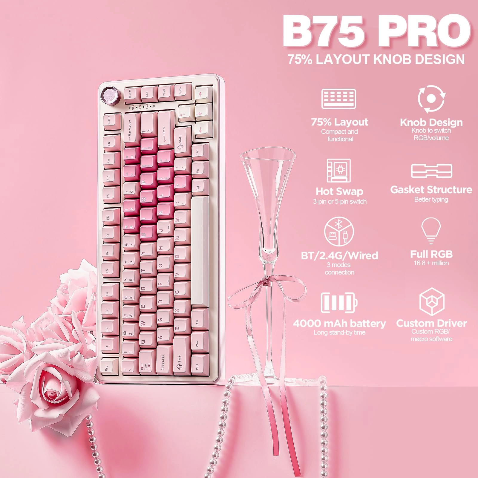 B75 PRO - 75% Wired/Wireless