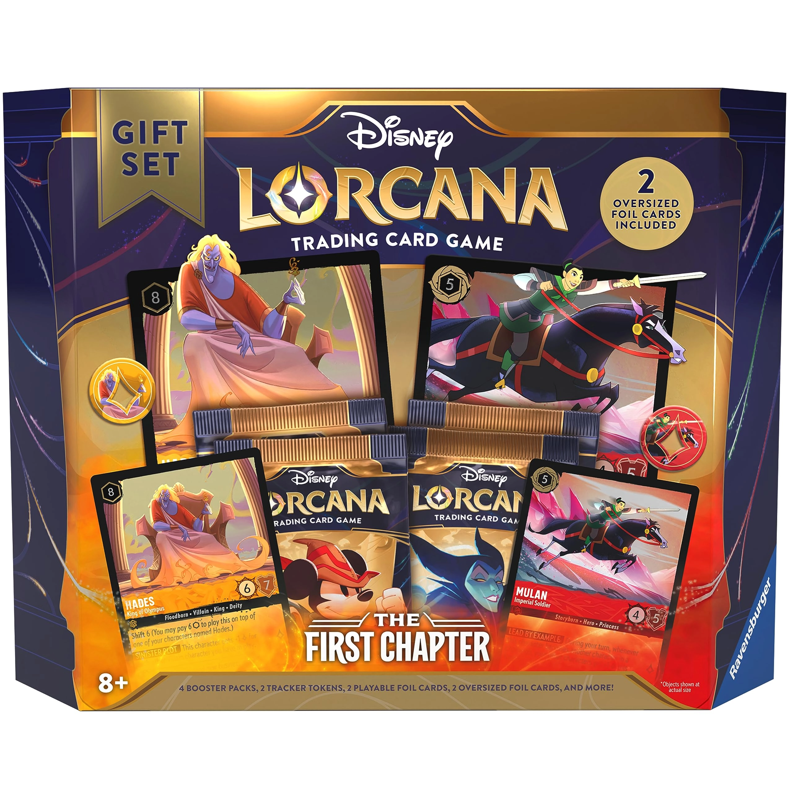 Ravensburger Disney Lorcana: The First Chapter Gift Set - 2 oversized foil cards 4 booster packs