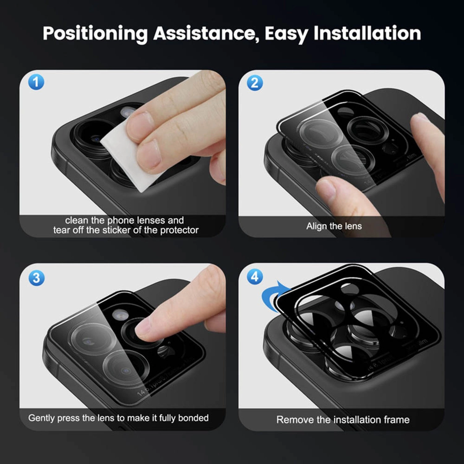 Clear Camera Lens Protector for iPhone 16 Pro Max