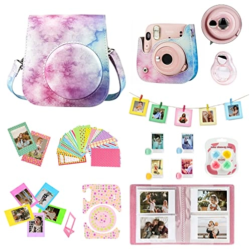 Case - Magic Pink + Adjustable strap + Photo album + Four-color filter + Frame sticker + Camera sticker + Selfie mirror