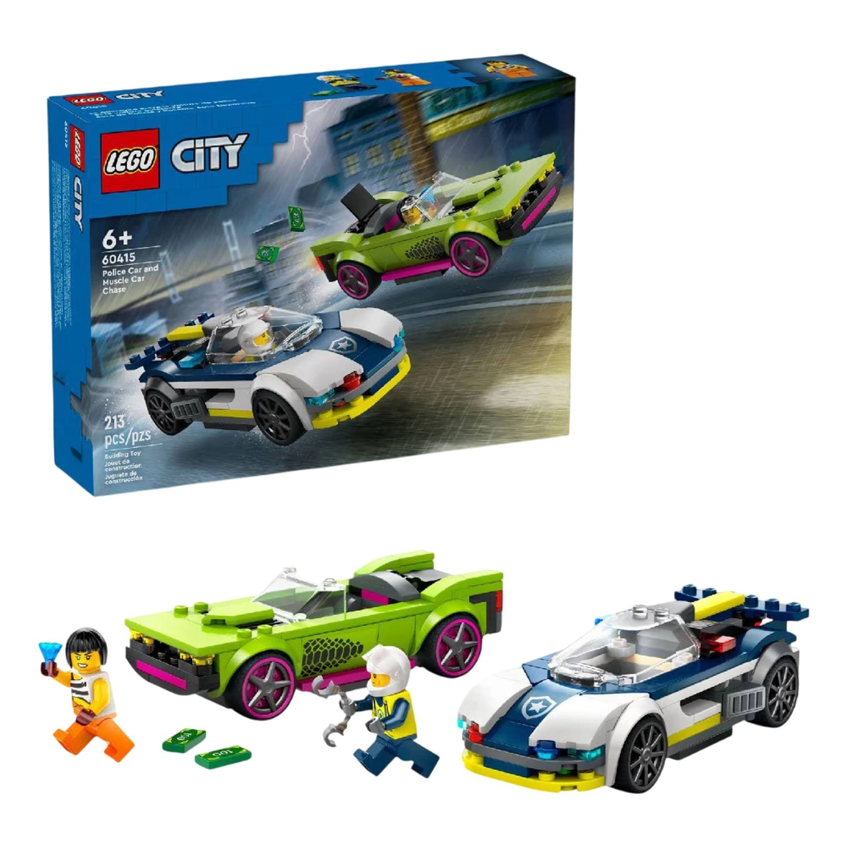 COLOR LAND CHILDRENS TOYS CENTER LLC City Police Car and Muscle Car Chase (60415)