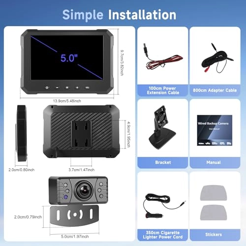 Digital Rear View Camera Monitor - Night Vision HDMI 1080p