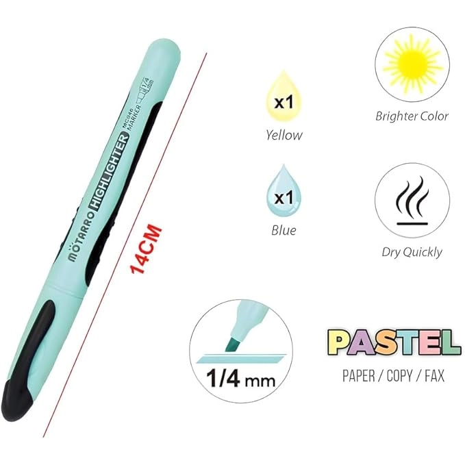 Highlighter - Blue Yellow 1/4mm Fine Point