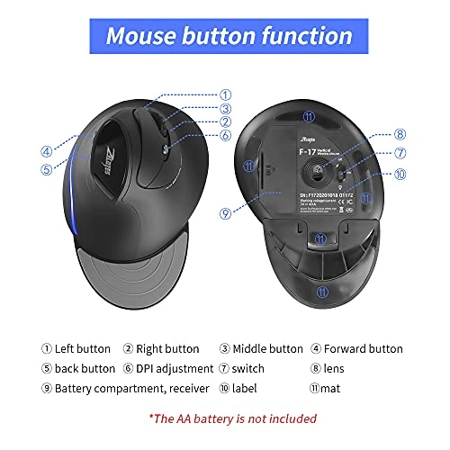 Vertical Ergonomic Mouse - Wireless