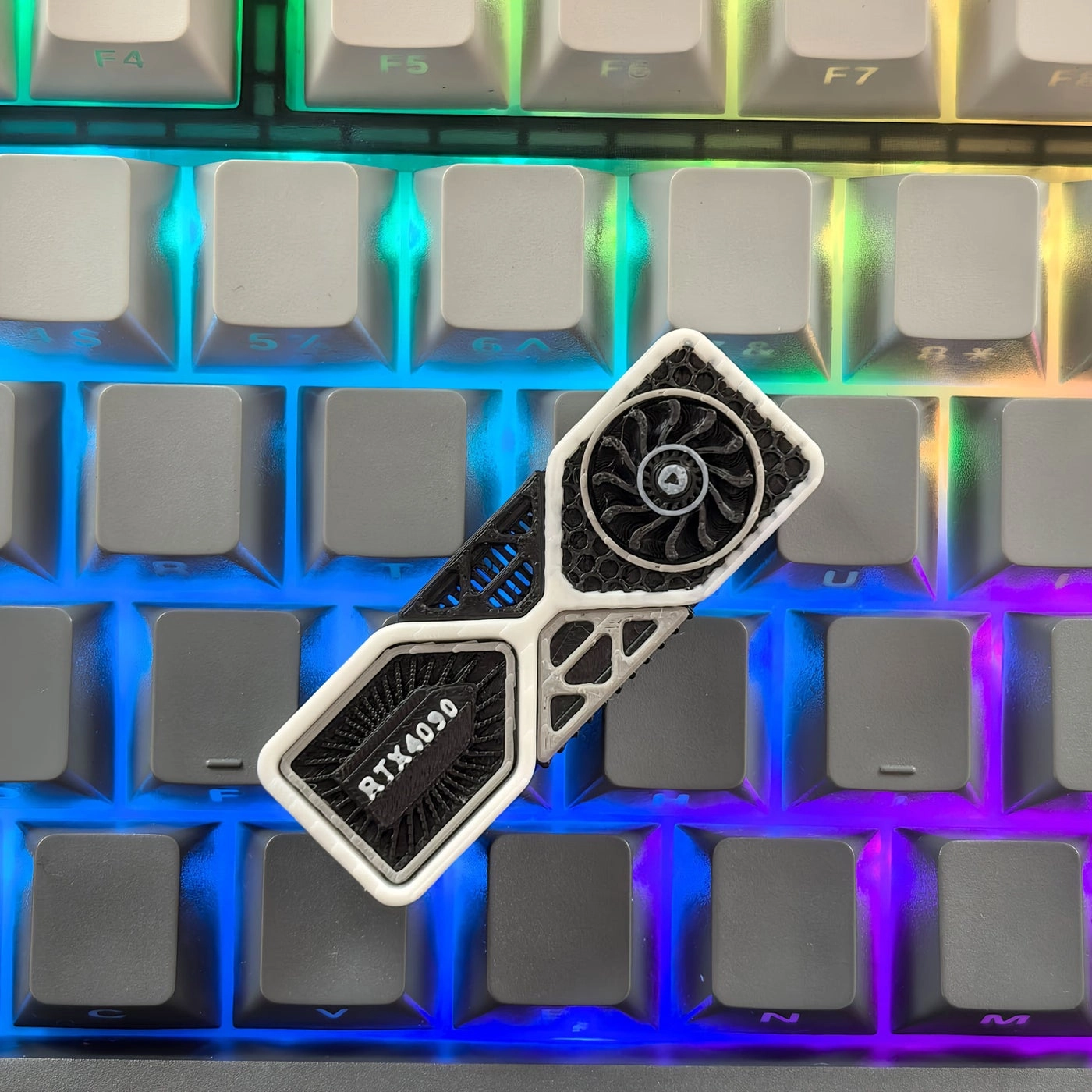 Generic Gaming Keycaps - 3D Black White Mechanical