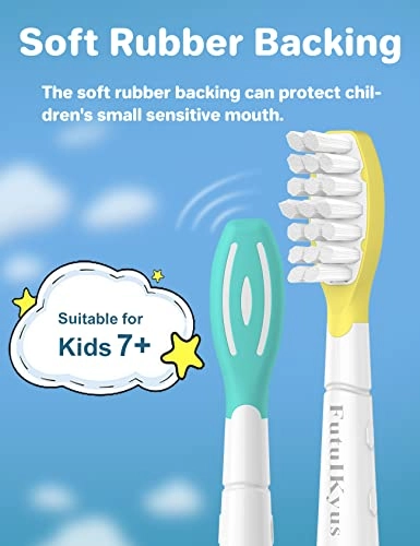 Kids Toothbrush Replacement Heads - Philips Sonicare Compatible Over 7 Years 8 Pack