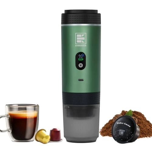 Portable Electric Espresso Machine - 60 Milliliters Ground Coffee & NS Capsules