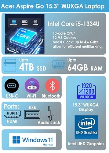 Aspire AG15 - 15.3'' Core i5-1334U 16GB DDR5 256GB SSD