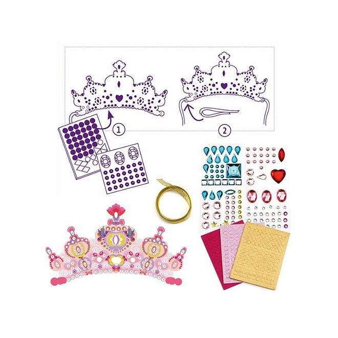 Princess Tiaras DIY Kit - 5+ years 4 pieces