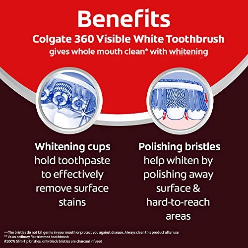 360 Visible White Toothbrush - Soft 4-Piece Pack