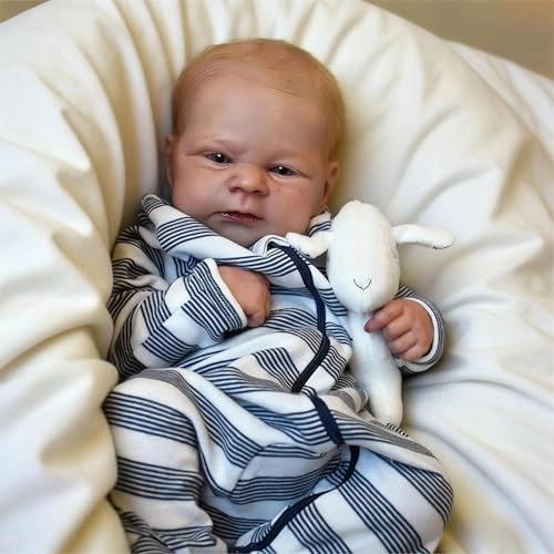 Elijah Reborn Baby Doll - 17 inch Silicone Blue Eyes Ages 3+