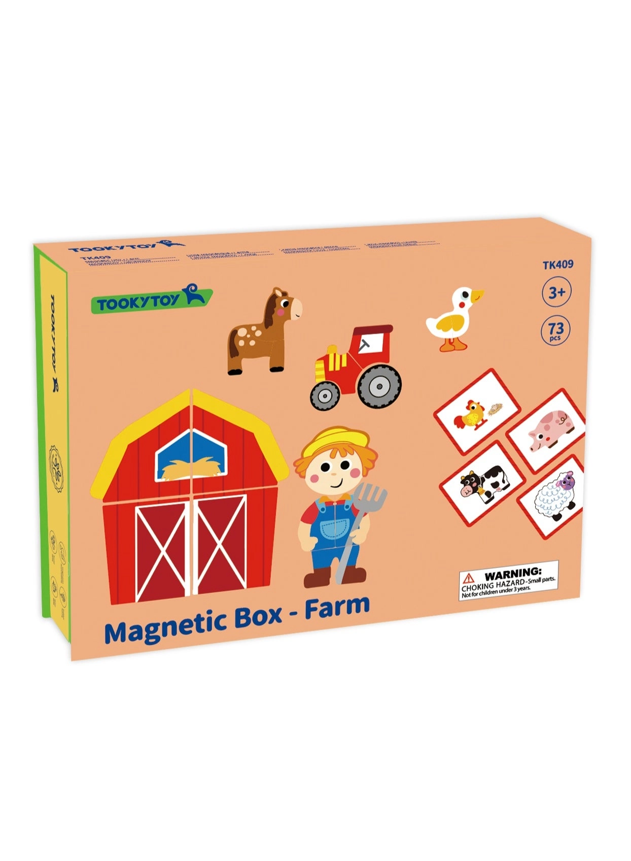 Farm Wooden Magnetic Box - Suitable for 3 years & above 73 Pcs