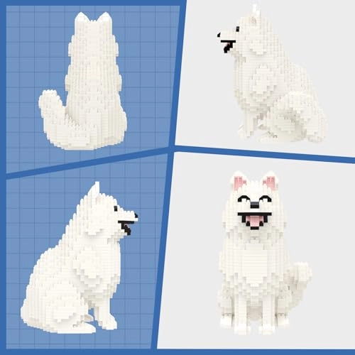 DIY Micro Dog Building Blocks - Hund Samoyed 991 pcs
