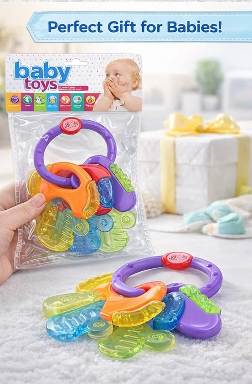 2 in 1 Teether - Beech Wood, Silicone
