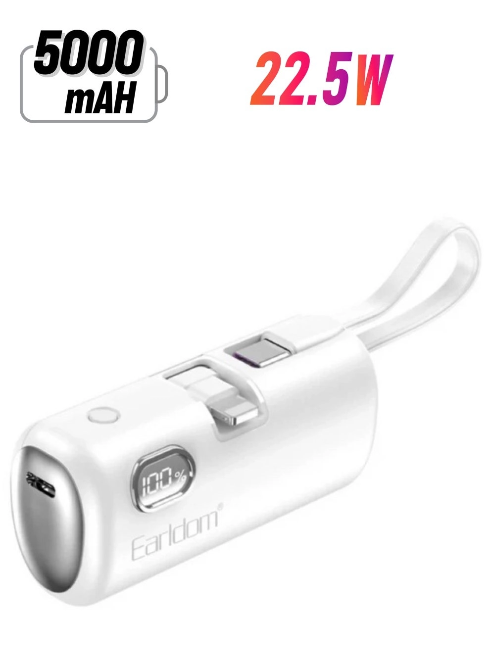 Pocket Power Bank - 5000 Watt-hour 2 Output Type-c