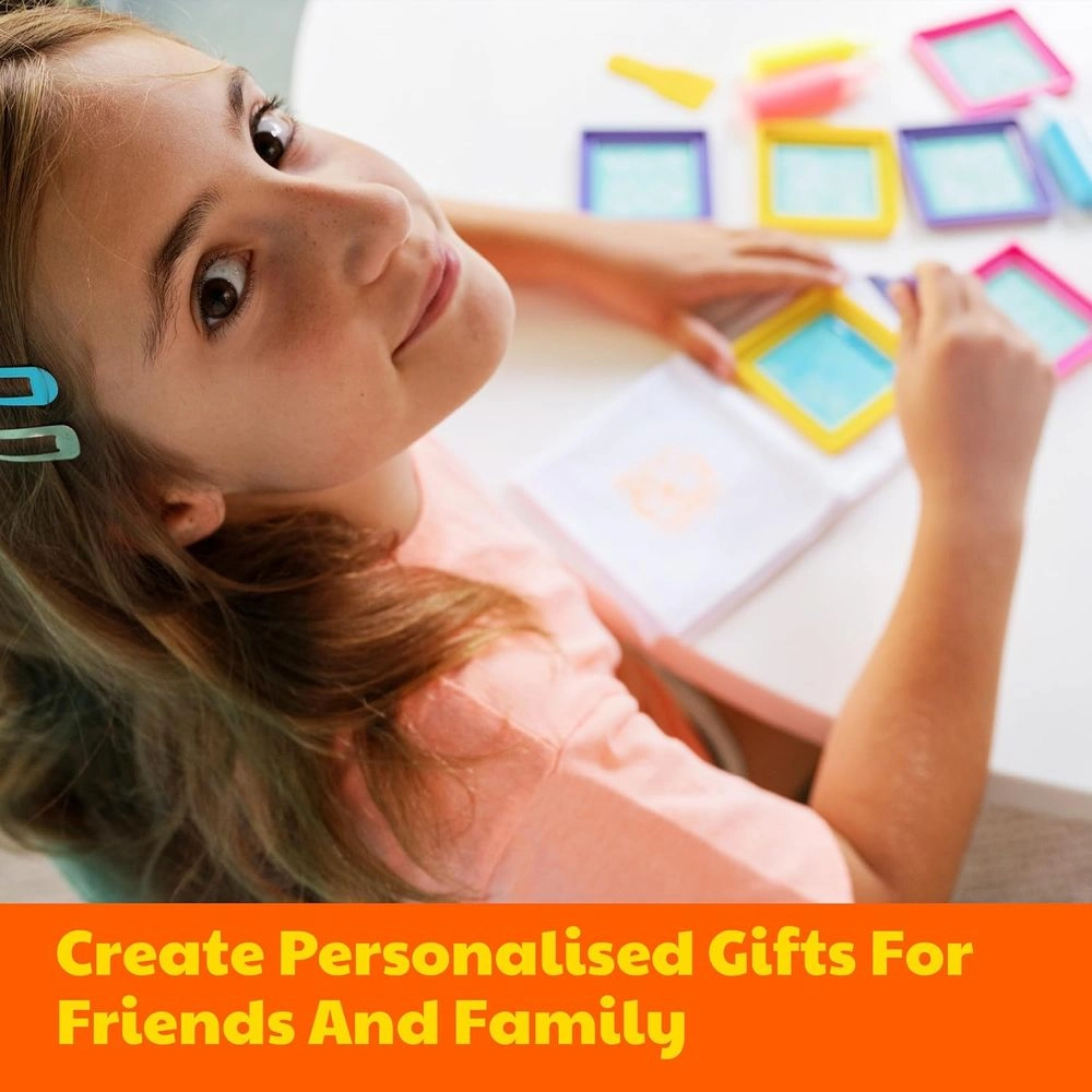 KidzMaker Easy-To-Do Screen Printing Craft Kit - Safari Animals 50x50 cm