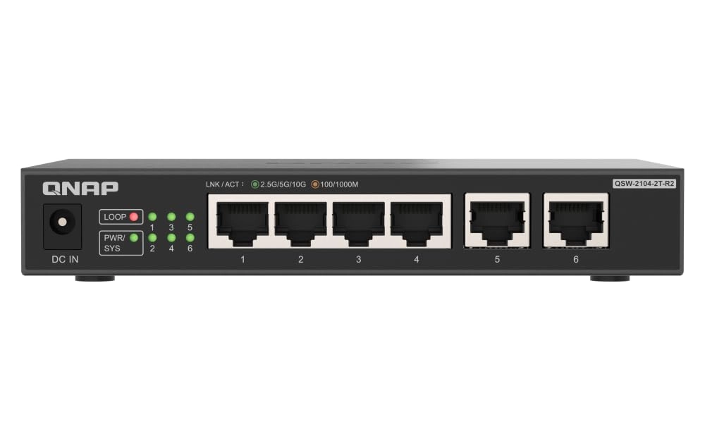 QNAP QSW-2104-2T-R2-US 6-ports