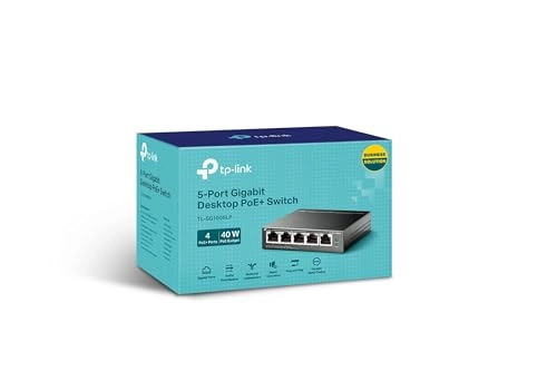 TL-SG1005LP - 53.5 Volts 40W 5-port 802.3af/at 1000 Megabits Per Second