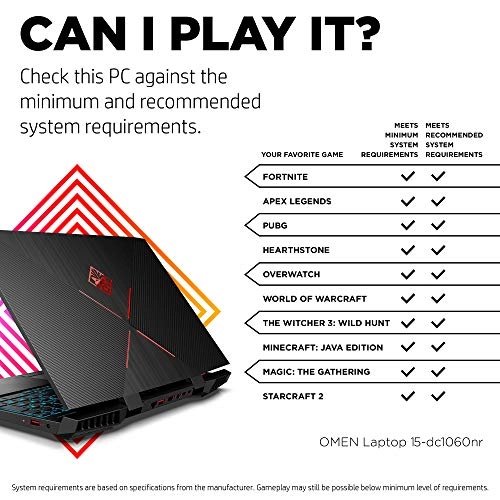 OMEN 15 15-dc1060nr - 15.6'' Core i7 16GB SDRAM 512GB SSD