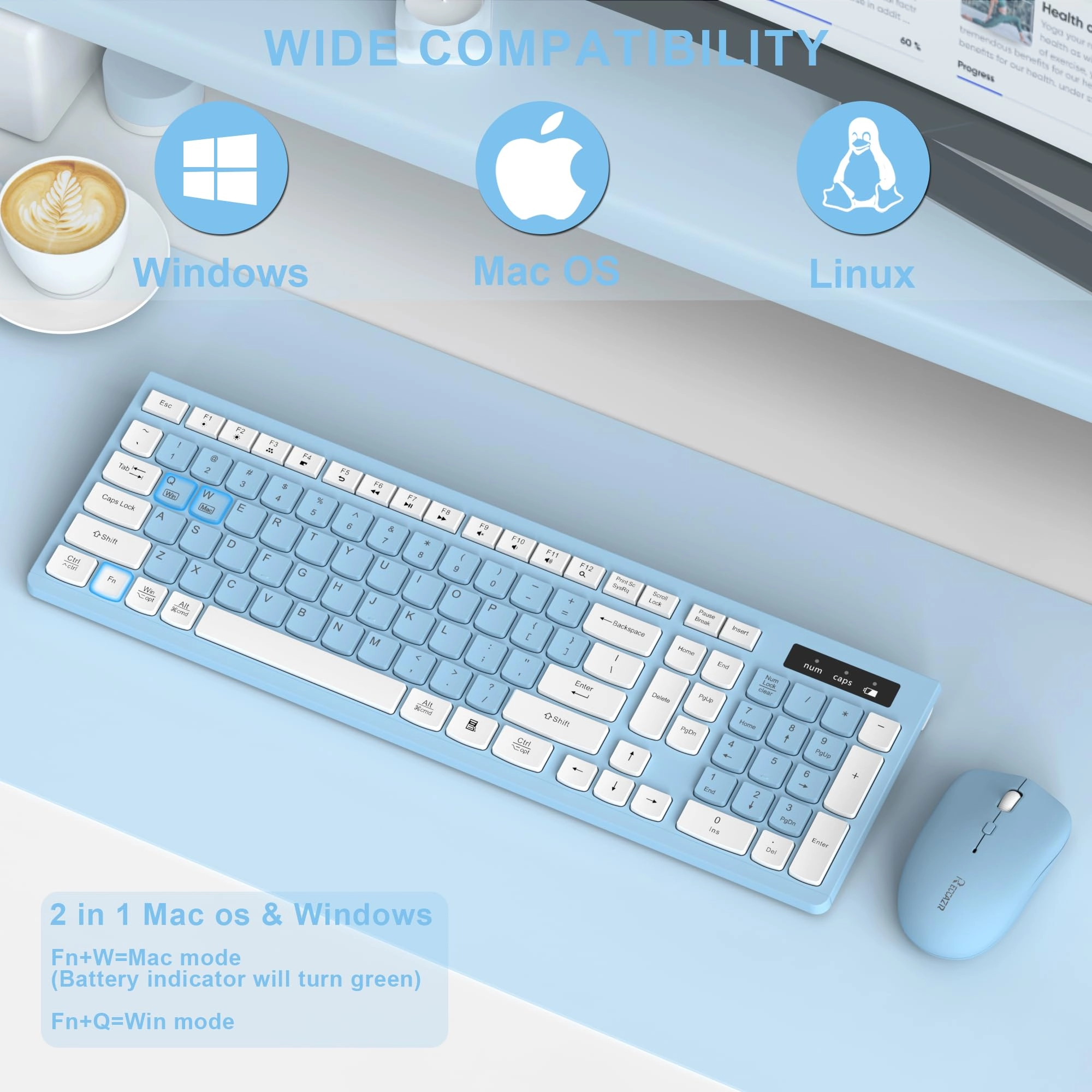 Ergonomic Wireless Keyboard - Wired