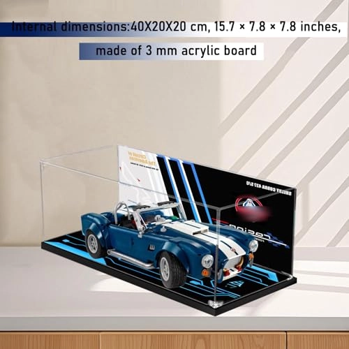 Acrylic Display Box for LEGO 10357 Sports Car Kit - 3mm thickness
