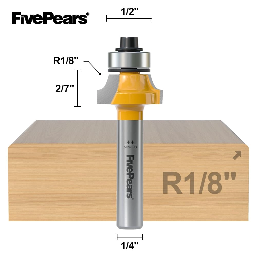 Roundover Router Bit - 3/4\" 1/2 Inch Shank