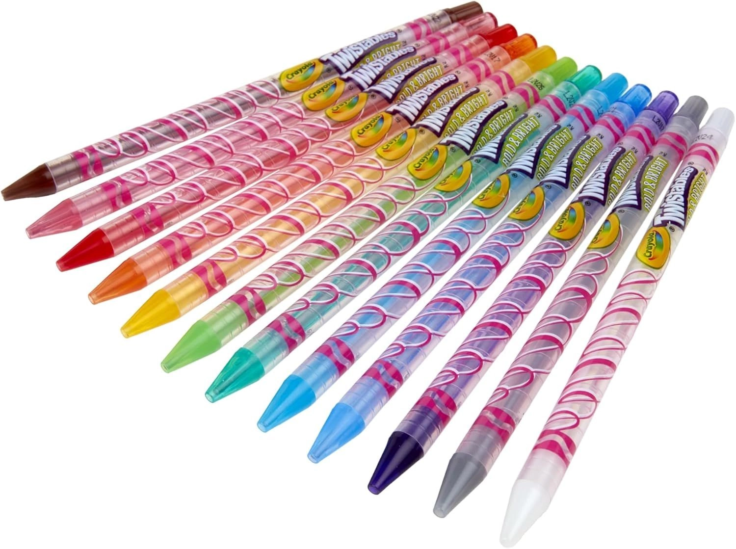 Bold & Bright Erasable Twistables Colored Pencils - 12pcs