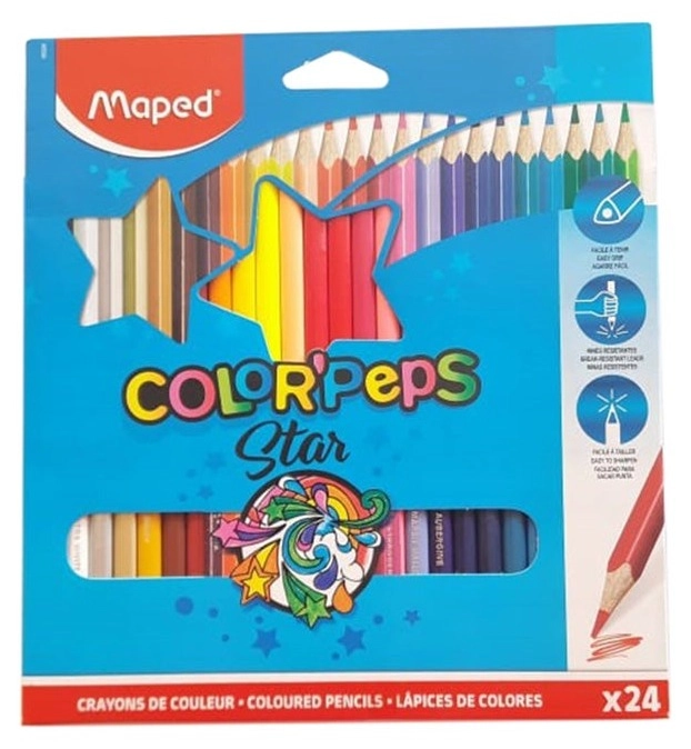 Maped Color'Peps Star Coloured Pencils - 24 Pcs