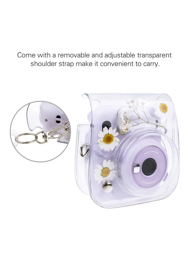 Instant Mini 11 Camera Case - Compatible with Fujifilm Instax Mini 12/11/9/8/8+/40 Clear PVC