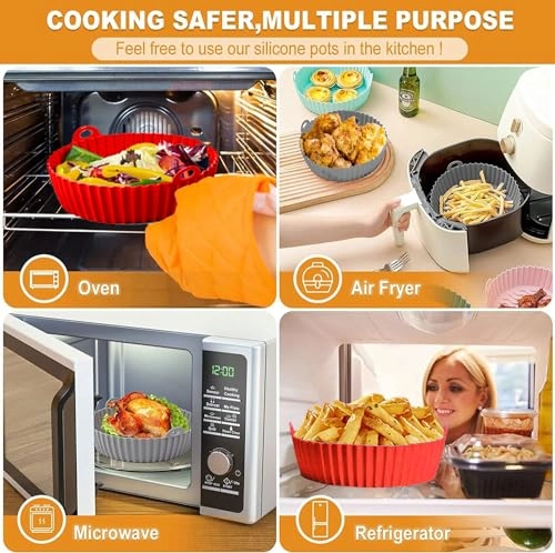 Air Fryer Silicone Liners - Silicone 2 Pack