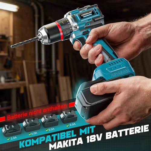 Cordless Drill Set - 18V 50 Nm 2-Speed