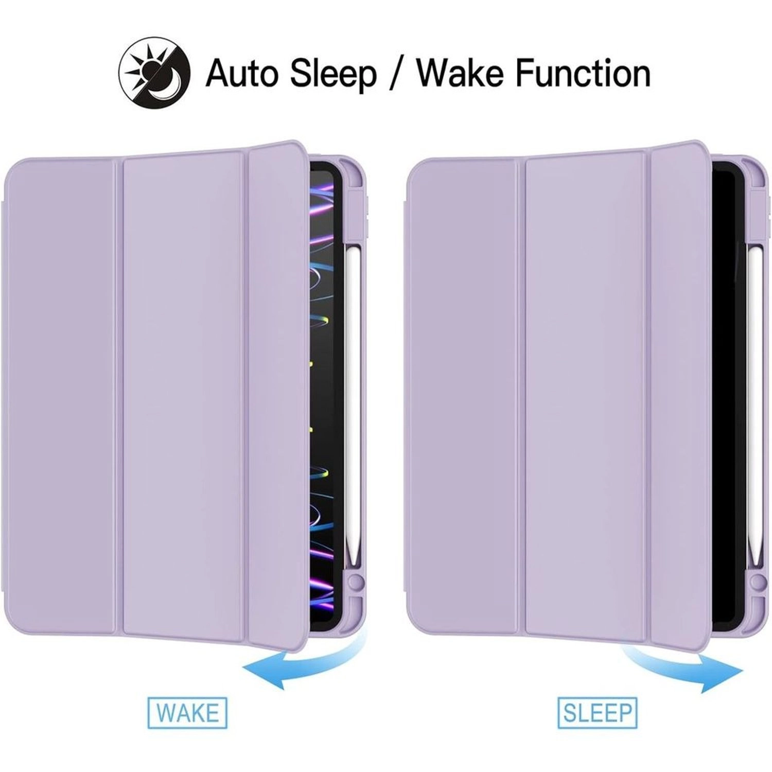 Tri-Fold Book Case with Pencil Holder for iPad Pro 11-inch (2024)