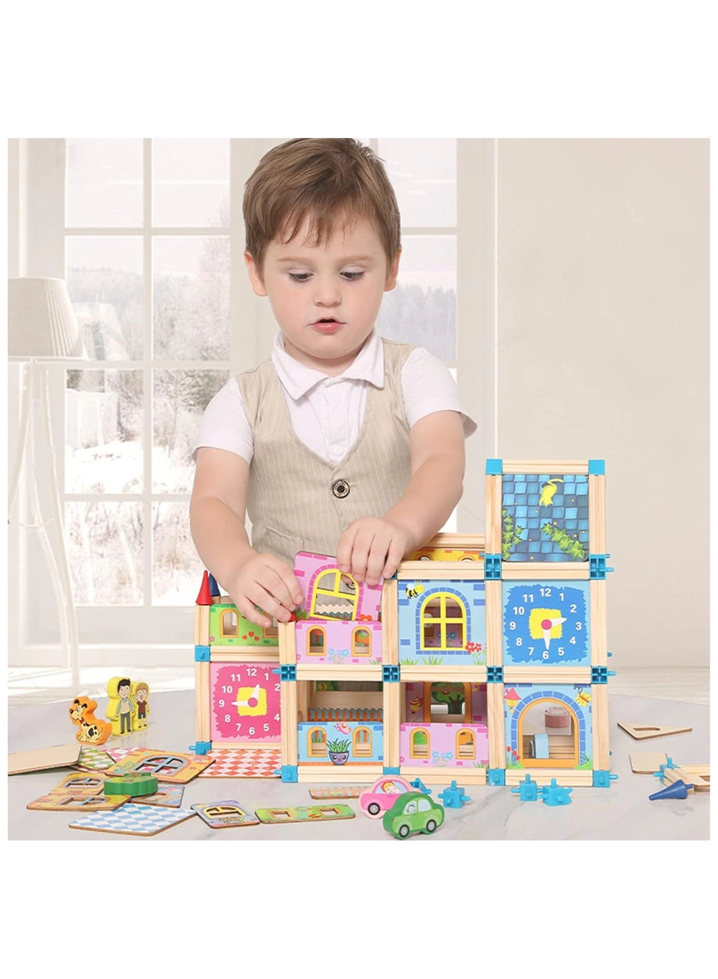 House Building Kit - Colorful 128 pcs