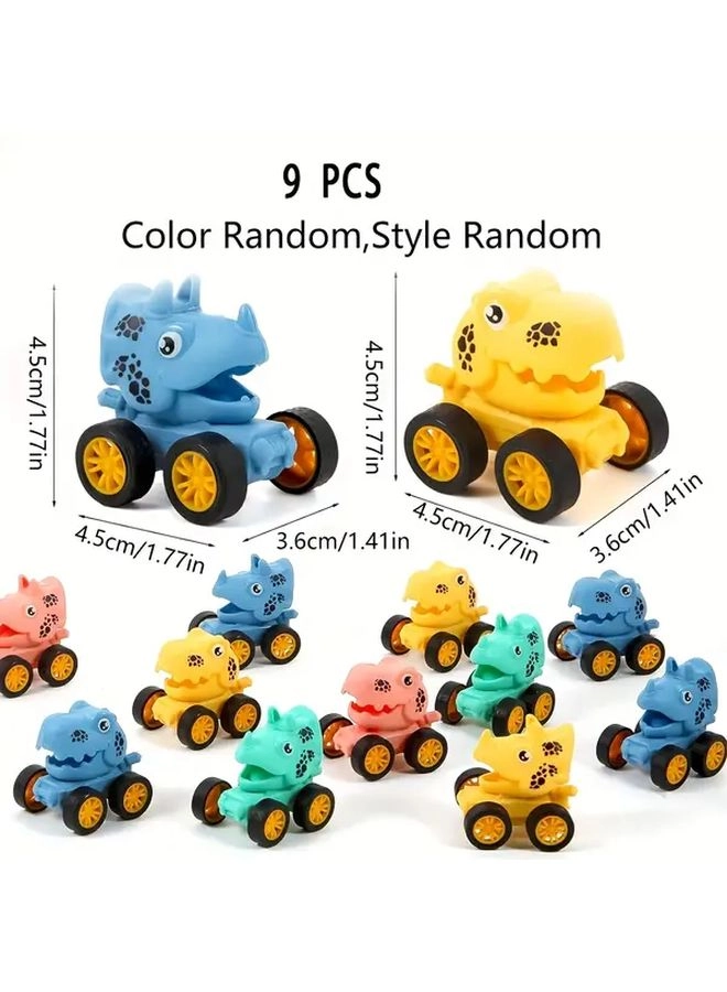 Generic Dinosaur Pull Back Cars - 9pcs