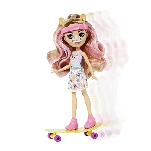 HJH67 - Skateboard in the City 15+ elements 5 dolls 15 cm Ages 4+