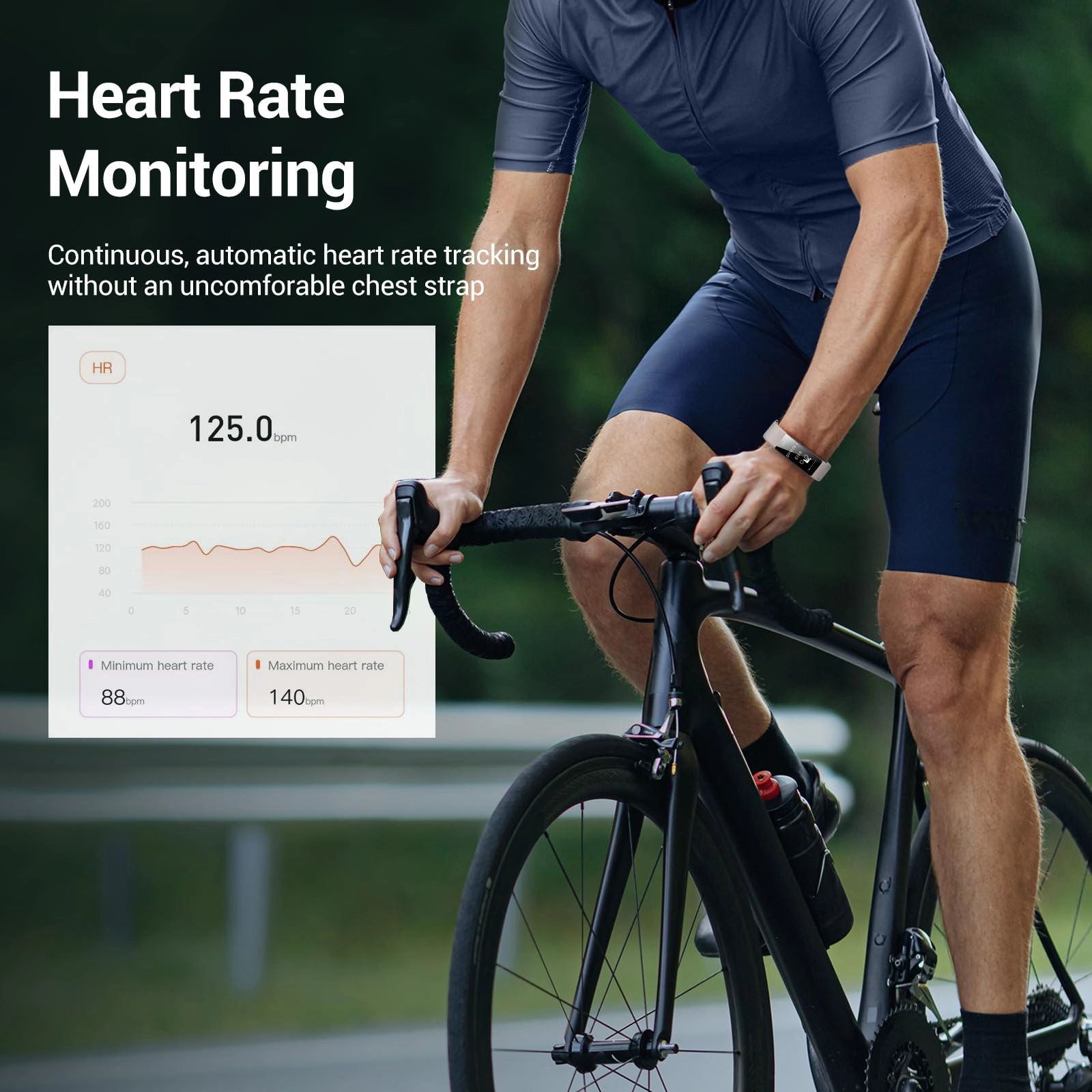 ID115PHR-BU - Heart Rate Monitor 14 Sports Modes
