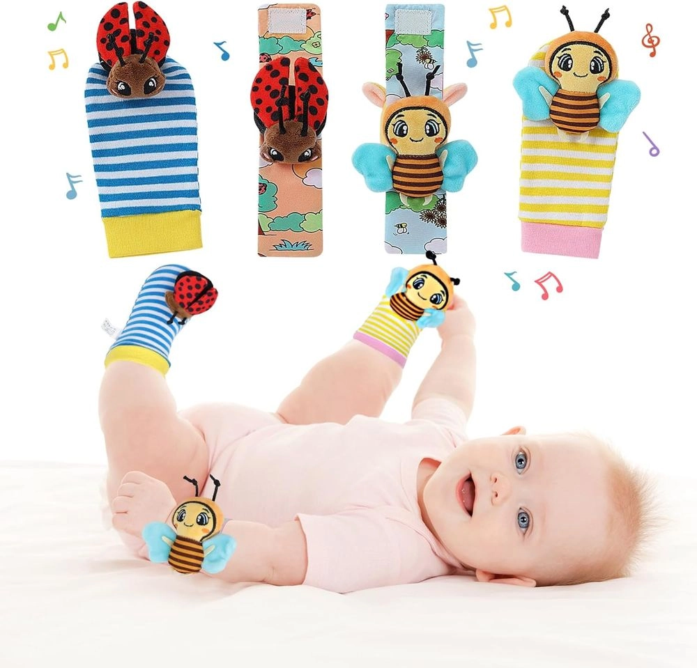 Wrist Rattle & Foot Finder Socks - 1+ Animal designs