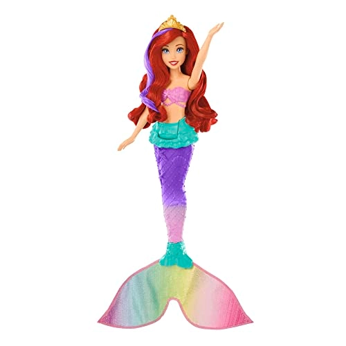 Ariel Swimming Mermaid Doll - Color-change hair and tail Includes seahorse friend
