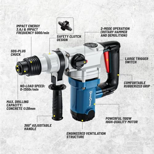 SDS-Plus Hammer Drill - 1100W 3.6 Joule 28mm
