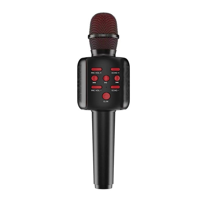 Wireless Karaoke Mic - 2-in-1 Built-in Speaker Black
