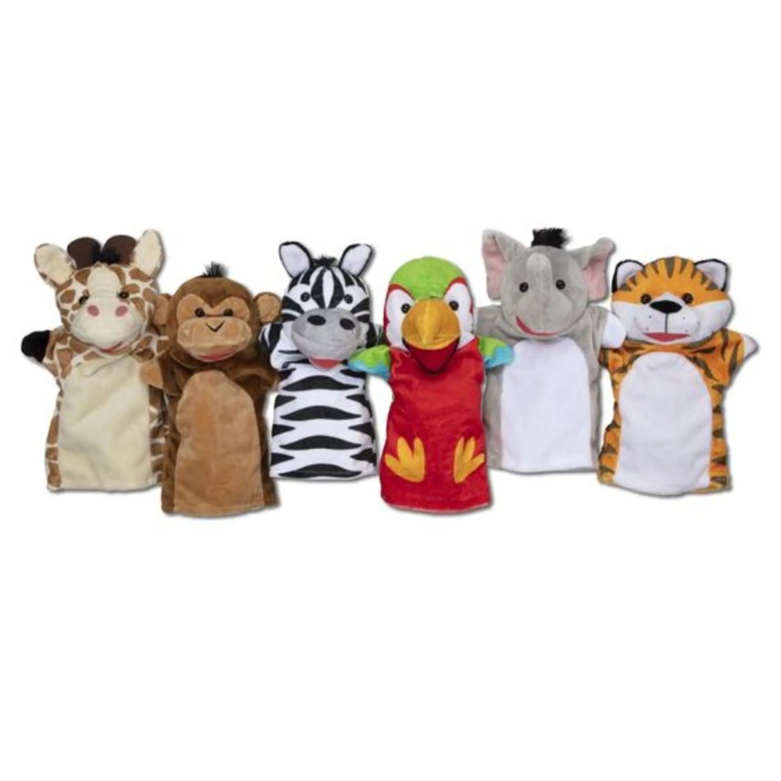Safari Buddies - Hand Puppets 6 Pieces