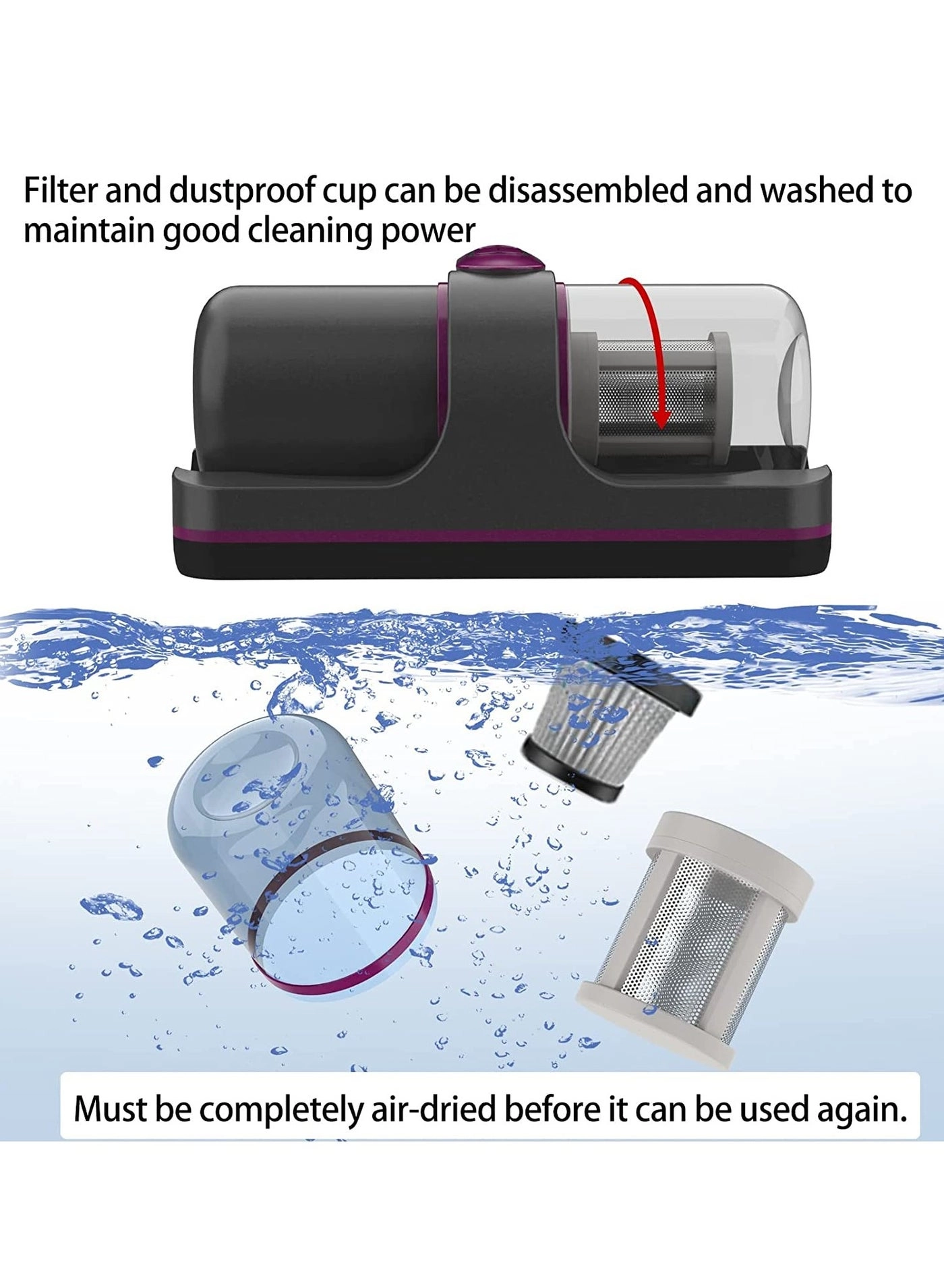 Bed Vacuum Cleaner - UV-C Cordless 55W