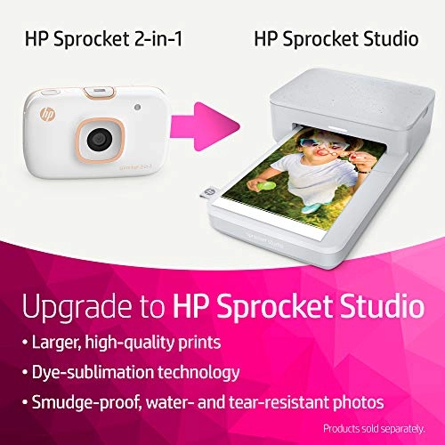 Sprocket 2-in-1 - 2x3" sticky-backed paper Portable